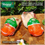 Chicken ayam PROBIOTIC ORGANIC herbal jamu low-fat Natural Poultry frozen WHOLE KAMPUNG (price/pc +/- 800g)